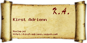 Kirst Adrienn névjegykártya
