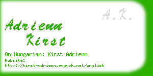 adrienn kirst business card